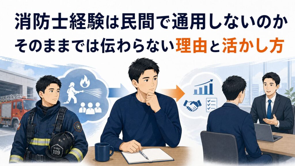 消防士経験は民間で通用しないのかを解説する記事アイキャッチ