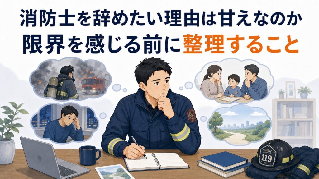 消防士を辞めたい理由は甘えなのかを整理する記事アイキャッチ