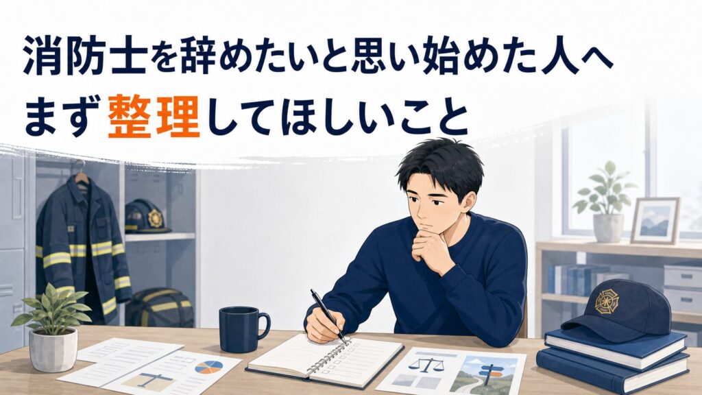 消防士を辞めたいと思い始めた人へまず整理してほしいことのアイキャッチ